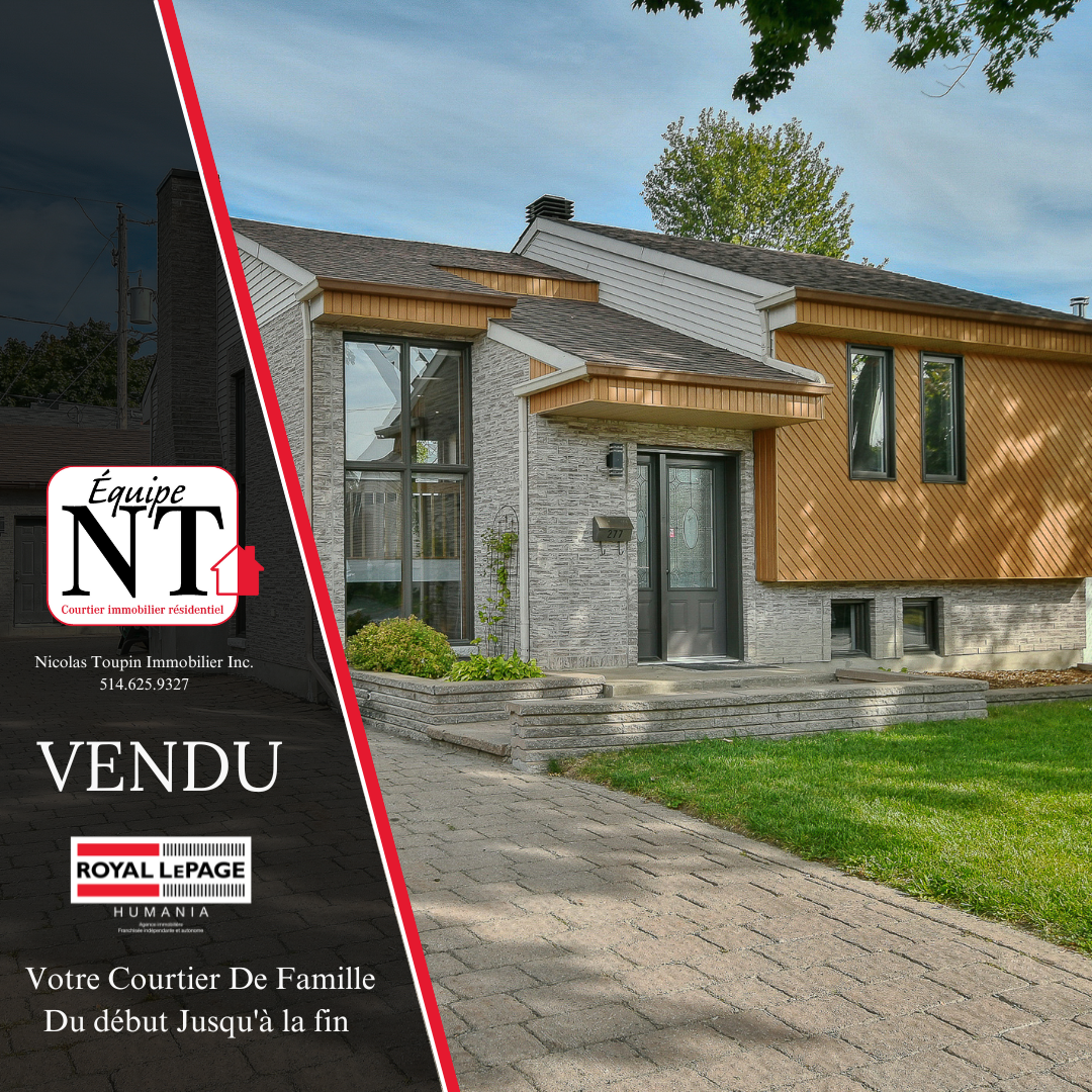 Maison vendue